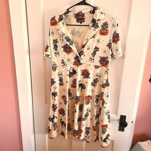 Sourpuss collar jersey halloween dress